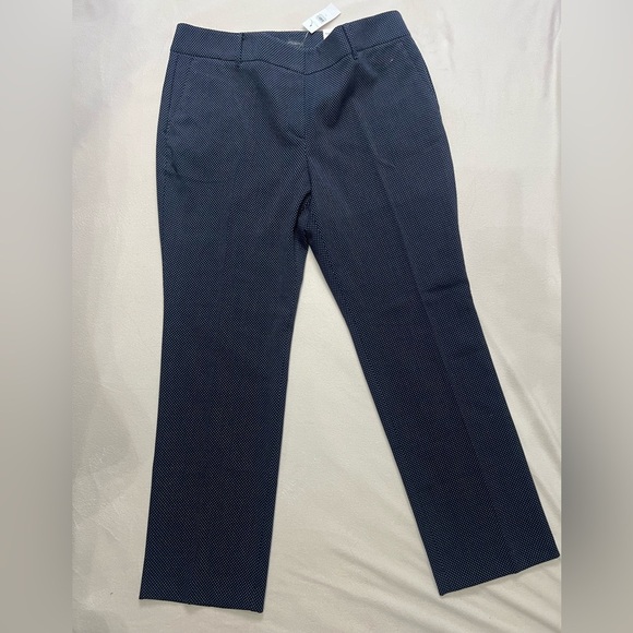 NWT Ann Taylor The Straight Style Pants Blue Poke a Dot size 14 - Picture 4 of 10